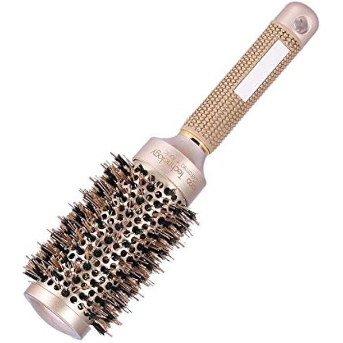 FILFEEL Hair Curling Brush, Hair Brush Round Comb with Thermal Nano Ceramic and Ionic Handle (1.8 Inch) - Image 2